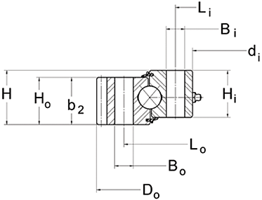 Kaydon Bearings - MT series turntable profile - external gear